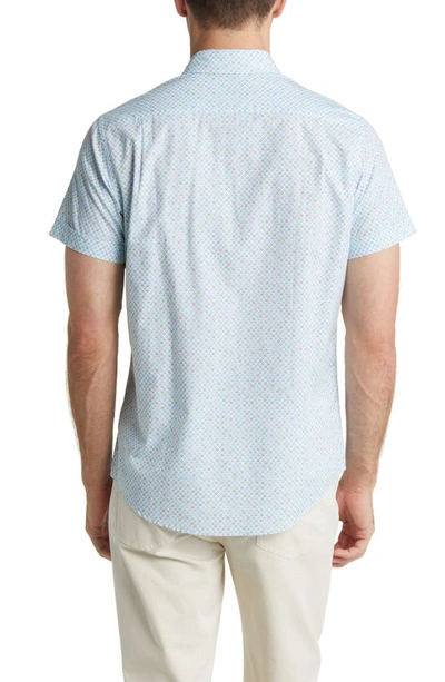 Rodd & Gunn Tripp Settlement Sports Fit Short Sleeve Button-up Shirt In Teal