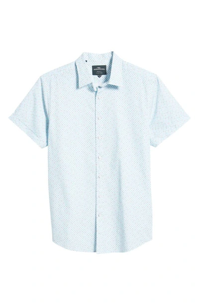 Rodd & Gunn Tripp Settlement Sports Fit Short Sleeve Button-up Shirt In Teal