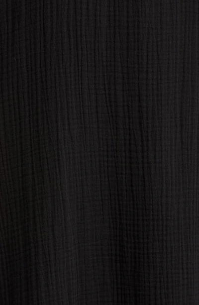 Shop Eileen Fisher Sleeveless Organic Cotton Shift Midi Dress In Black