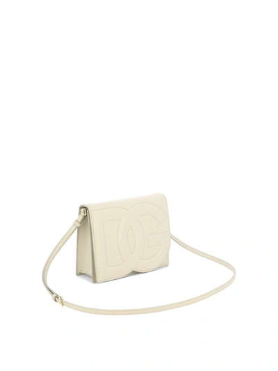 Shop Dolce & Gabbana "dg Logo" Crossbody Bag In White