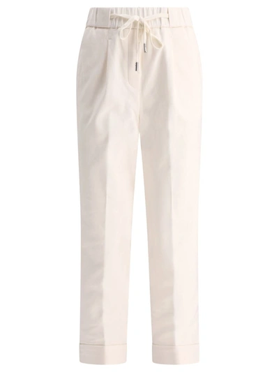 Shop Peserico Track Trousers In White