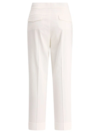 Shop Peserico Turned-up Trousers In White