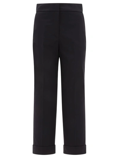 Shop Peserico Turned-up Trousers In Black