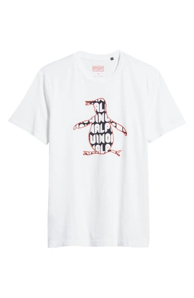 Shop Original Penguin Pete Graphic T-shirt In Bright White