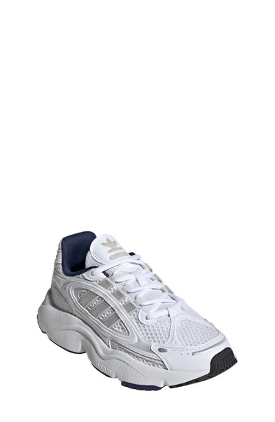 Shop Adidas Originals Kids' Ozmillen Sneaker In White/ Grey/ Bright Blue