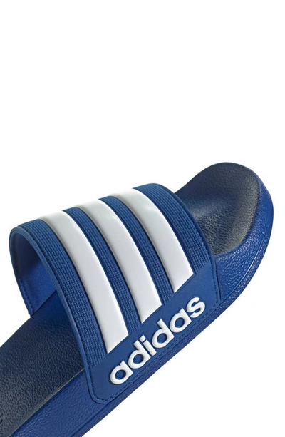 Shop Adidas Originals Adilette Shower Slide In Team Royal Blue/ftwr White