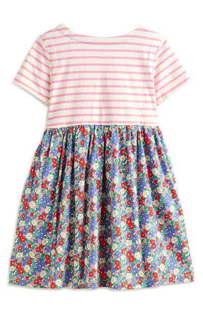 Shop Mini Boden Kids' Hotchpotch Cotton Jersey T-shirt Dress In Nautical Floral