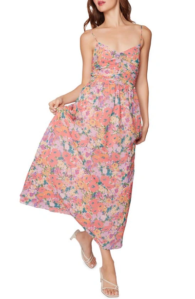 Shop Lost + Wander Floral Bliss Midi Dress In Peach Multi