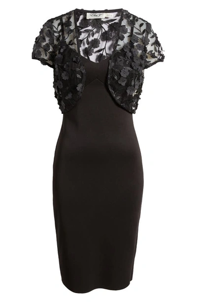 Shop Eliza J Princess Seam Cocktail Dress & Bolero In Black