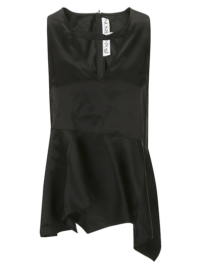 Shop Jw Anderson J.w. Anderson Sleeveless V-neck Top In Black