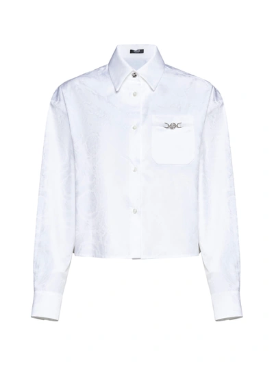 Shop Versace Shirt In Optical White