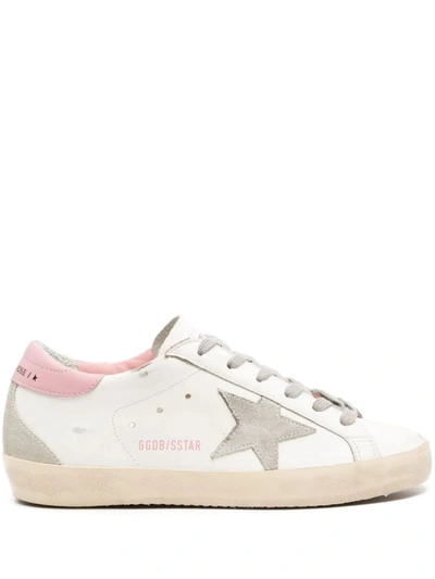 Shop Golden Goose Super-star Sneakers In White Ice Light Pink