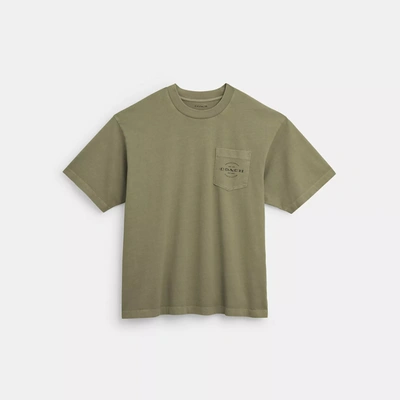 Shop Coach Outlet Pocket T Shirt In Green
