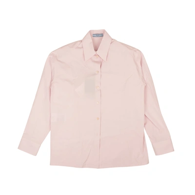 Shop Prada Pink Cotton Button Down Classic Blouse
