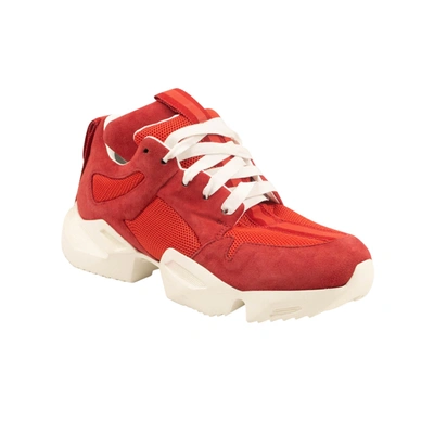 Shop Ben Taverniti Unravel Project Red Lace Up Sneakers
