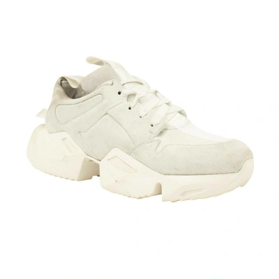 Shop Ben Taverniti Unravel Project White Chunky Heel Sneakers