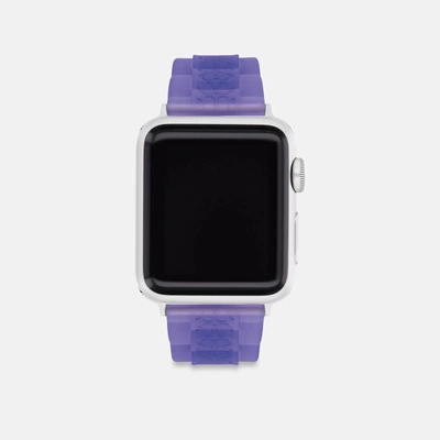 Shop Coach Outlet Jelly Apple Watch Strap, 38 Mm, 40 Mm And 41 Mm In Purple