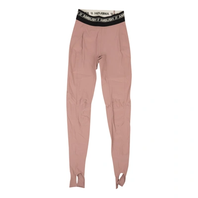 Shop Ambush Pink Polyamide Scuba Fitted Slit Cuff Pants