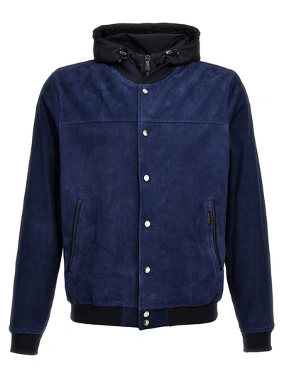Shop Moorer 'darren-ur' Jacket In Blue