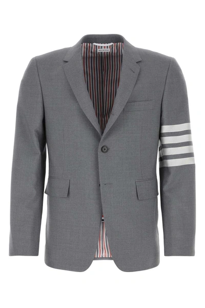 Shop Thom Browne Jackets And Vests In Grey