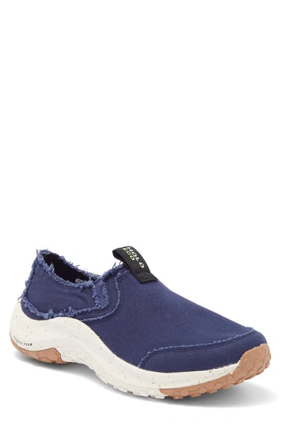 Shop Holo Footwear Athena Canvas Slip-on Shoe In Indigo