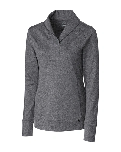 Shop Cutter & Buck Ladies' Shoreline Half-zip Jacket In Grey