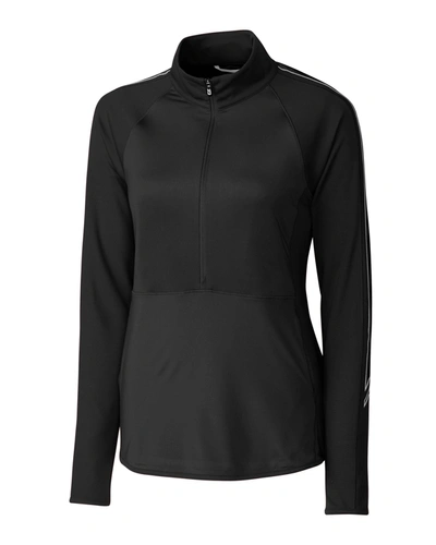 Shop Cutter & Buck Ladies' Pennant Sport Half-zip Jacket In Black