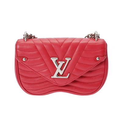 Pre-owned Louis Vuitton New Wave Leather Shoulder Bag () In Red