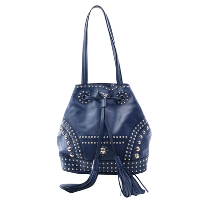 Shop Prada - Leather Shoulder Bag () In Blue