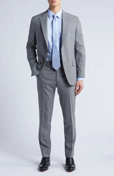 Shop Peter Millar Tailored Fit Wool Suit In Light Grey