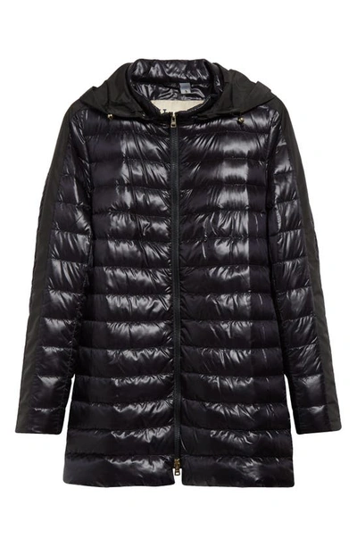 Shop Herno Hooded Ultralight Nylon Down Jacket In Black