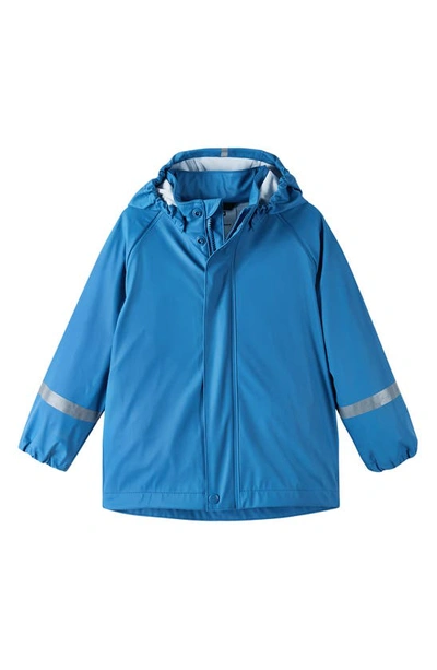 Shop Reima Kids' Lampi Hooded Raincoat In Denim Blue