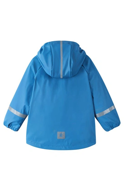 Shop Reima Kids' Lampi Hooded Raincoat In Denim Blue