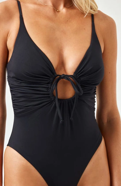 Shop L*space Piper Keyhole One-piece Swimsuit In Black