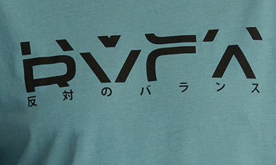 Shop Rvca Big  Section Performance Graphic T-shirt In Pine Grey