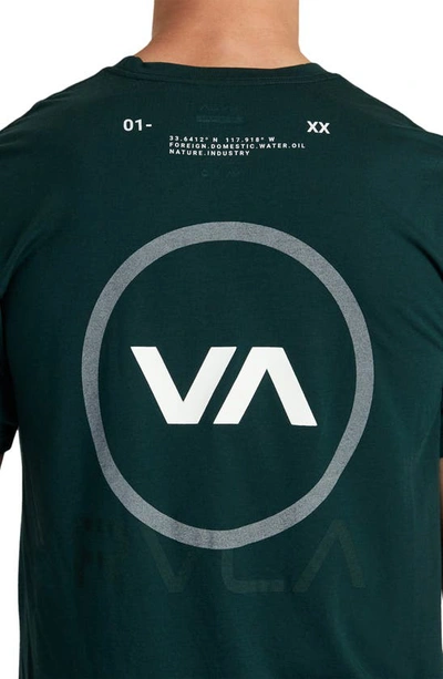 Shop Rvca Reflective Base Graphic T-shirt In Oil Green