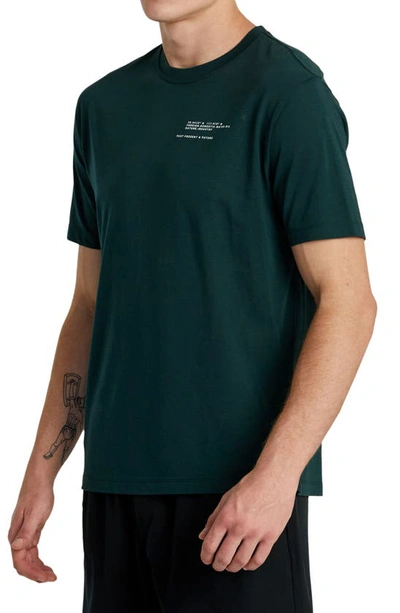 Shop Rvca Reflective Base Graphic T-shirt In Oil Green