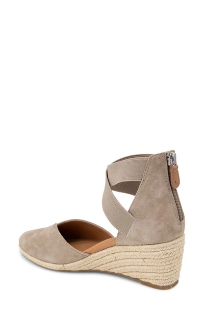 Shop Gentle Souls By Kenneth Cole Orya Espadrille Wedge Sandal In Mushroom Suede