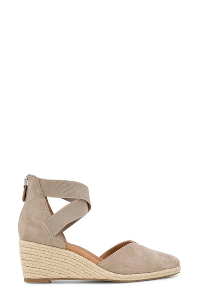 Gentle Souls By Kenneth Cole Orya Espadrille Wedge Sandal In Mushroom Suede