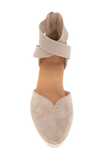 Gentle Souls By Kenneth Cole Orya Espadrille Wedge Sandal In Mushroom Suede