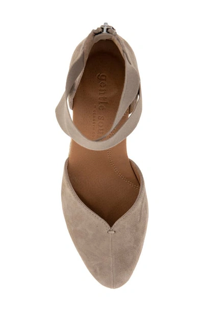 Gentle Souls By Kenneth Cole Orya Espadrille Wedge Sandal In Mushroom Suede