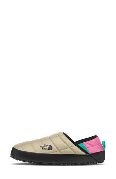Shop The North Face Thermoball™ Water Repellent Traction V Mule In Gravel/ Gamma Pink