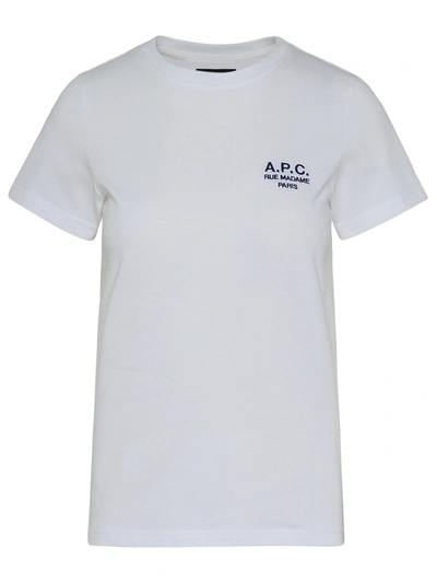 Shop Apc Denise White Cotton T-shirt