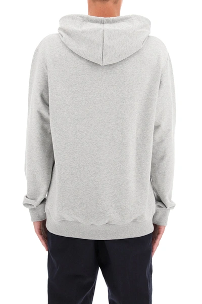 Shop Apc A.p.c. Item 001 Logo Print Hoodie In Grey