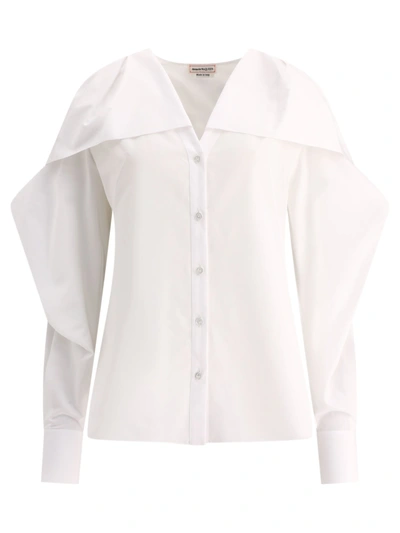 Shop Alexander Mcqueen Shirts In Opticalwhite