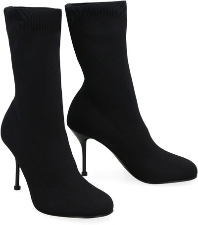 Shop Alexander Mcqueen Sock Ankle Boots In Black