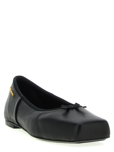 Shop Alexander Wang Black Leather Flats