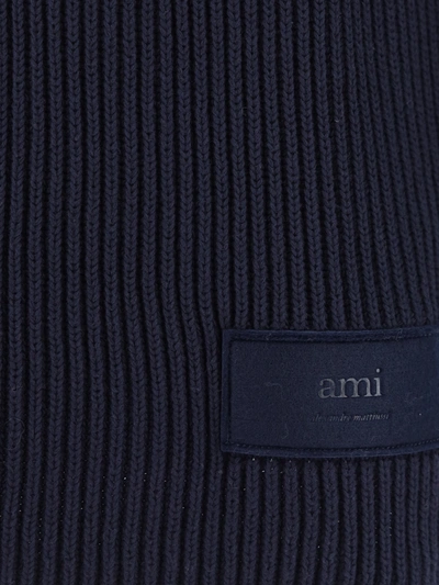 Shop Ami Alexandre Mattiussi Ami Paris Knitwear In Night Blue