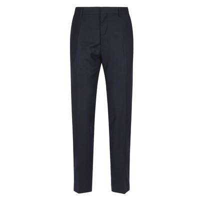 Shop Ami Alexandre Mattiussi Ami Paris Night Blue Wool Pants