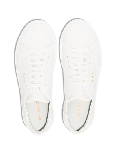 Shop Axel Arigato 'clean 90' White Sneakers With Printed Logo In Leather Woman